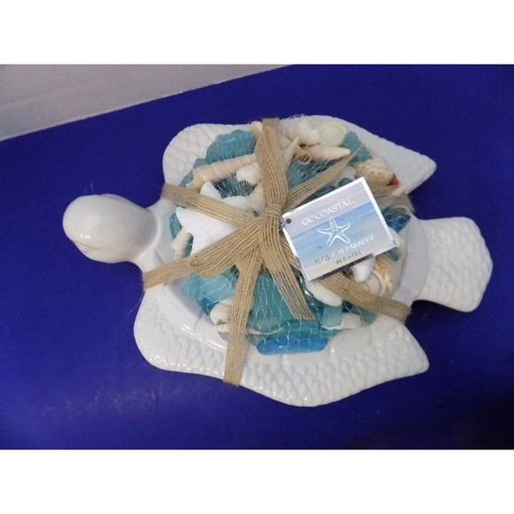 NEW GC Coastal Home Decor Sea Turtle Scented Seashells Holder - Picture 3 of 4